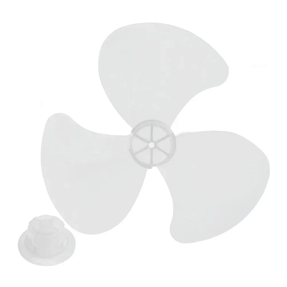 16 Inch Household Plastic Fan Blade Three Leaves With Nut Cover For Pedestal Fan Blade Indoor Air Quality Fans Heating Cooling