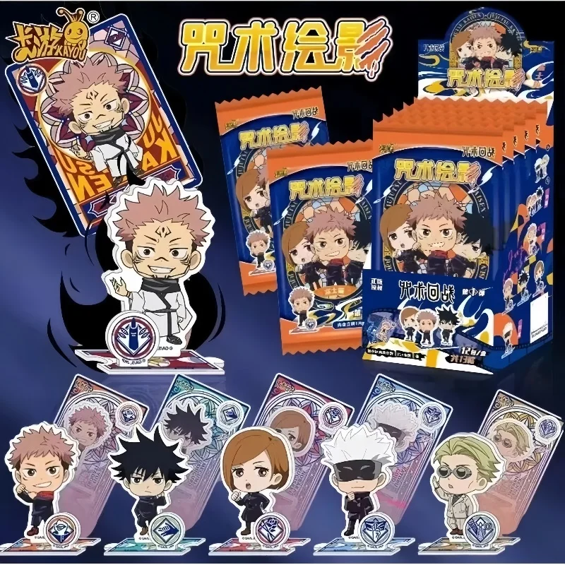In Stock Genuine Kayou Jujutsu Kaisen Satoru Gojo Fushiguro Megumi Itadori Standing Plates Warlock Edition Anime Collection Card