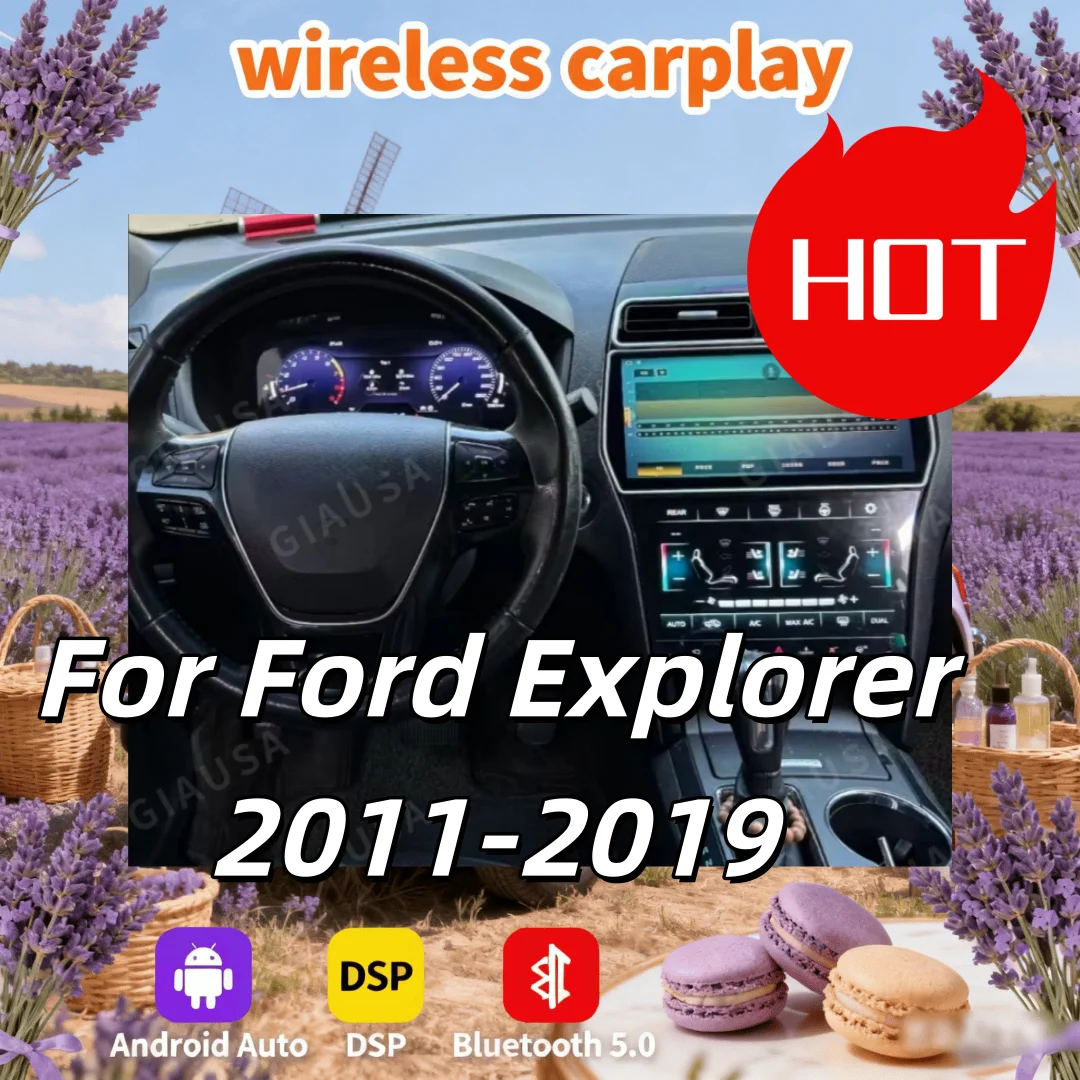 

For Ford Explorer 2011-2019 Wireless Carplay Android Auto Multimedia Player GPS Navigation Car Intelligent Systems Head Unit DSP