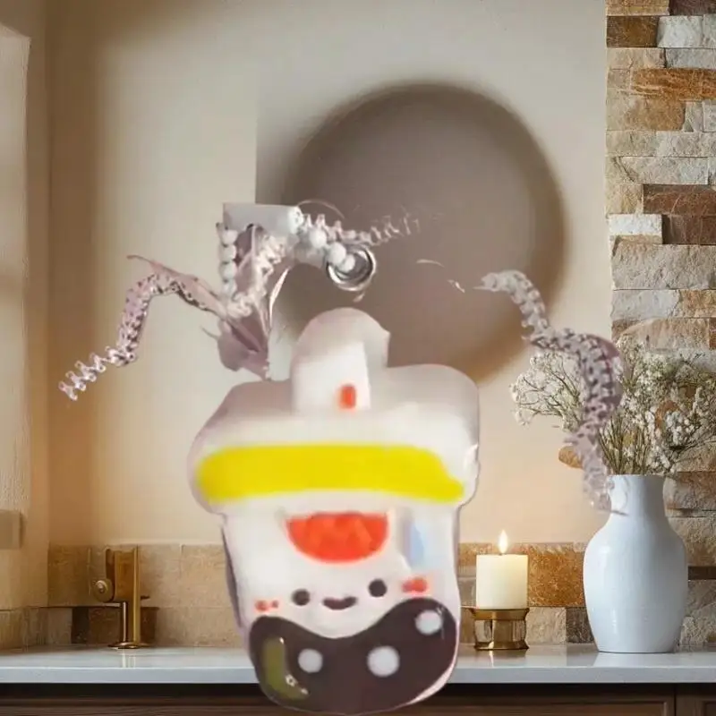 Stressverlichting Knijpspeeltje in schattig hamburger- en frietjesontwerp; Op siliconen gebaseerd met sleutelhanger, een perfect leuk decompresiecadeau