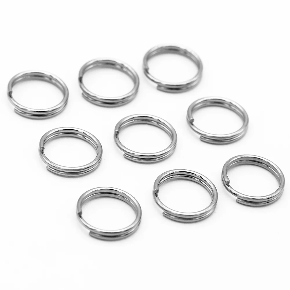 100 Pieces Stainless Steel Key Ring Jump Ring Split Ring Jewelry Connection Ring DIY Keychain Pendant Accessories image 5