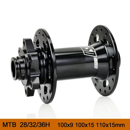 Koozer 350 bujes delanteros 28H 32 36 agujeros 5x100 QR 15x110mm Boost disco de 6 pernos 2 rodamientos sellados AL7075 piezas de bicicleta eléctrica bujes de bicicleta MTB