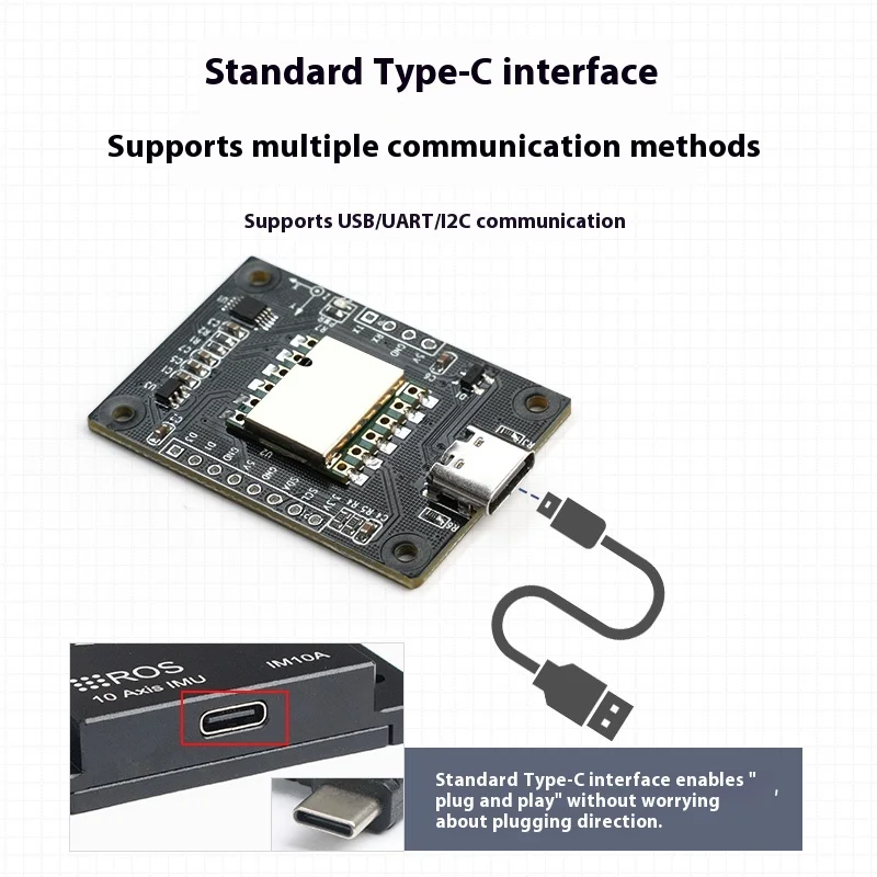Moduł inercyjny IMU ROS 10-osiowy, magnetometr MEMS USB do robotyki ROS, żyroskop AHRS, czujnik położenia.