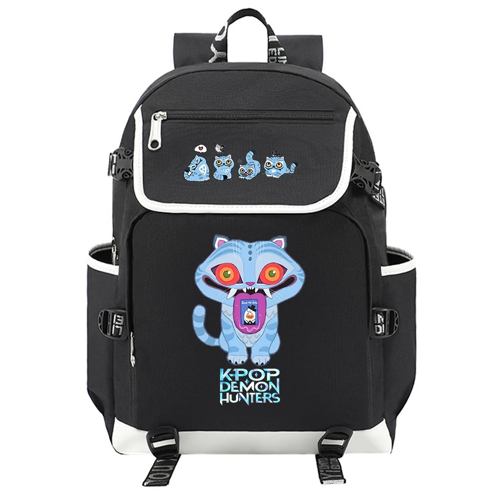 حقيبة ظهر مدرسية من Kpop Demon Hunters حقيبة ظهر للمراهقين والكمبيوتر المحمول في الهواء الطلق والسفر للأولاد والبنات