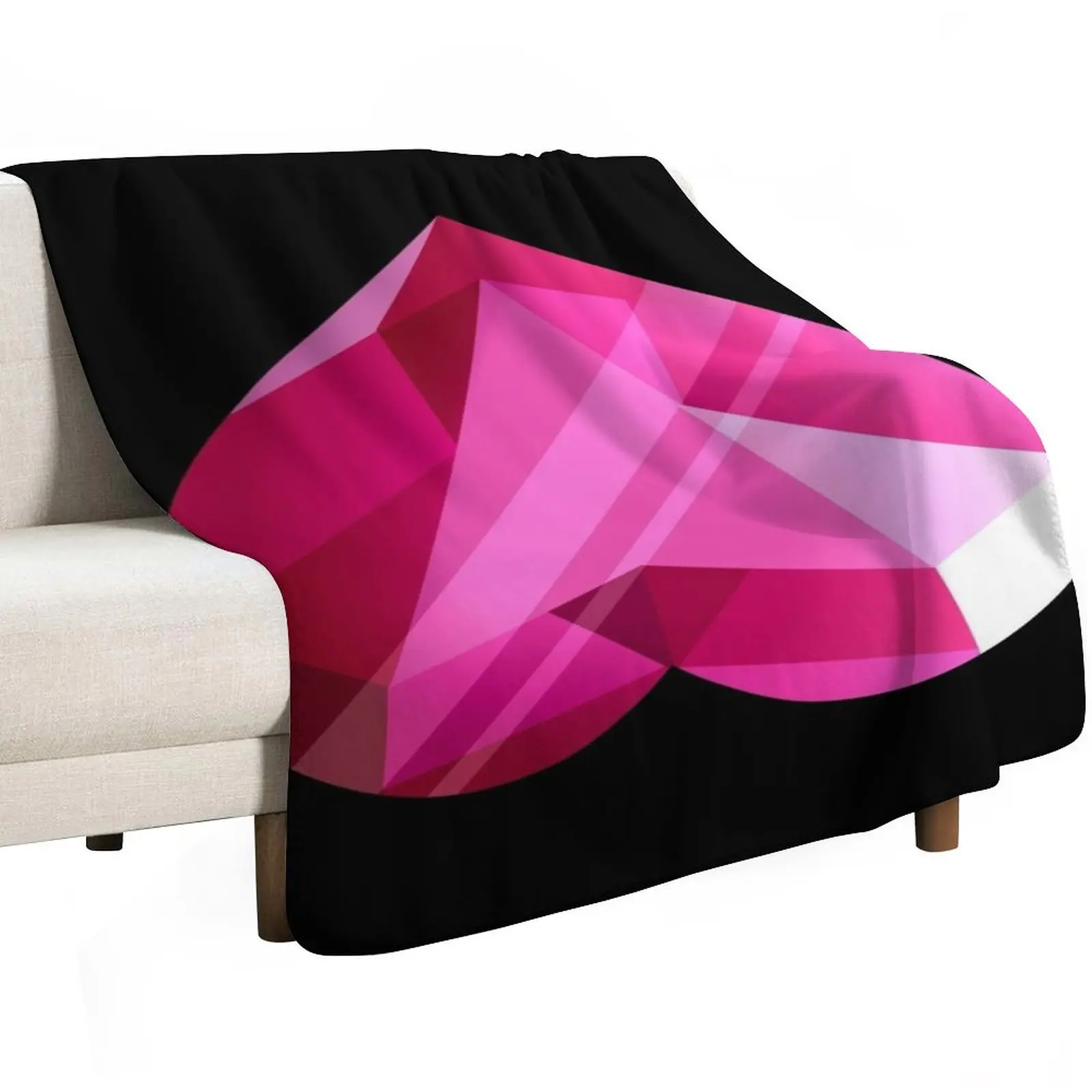 Steven Universe - Spinel Heart Gem 2nd Form - Black Background Throw Blanket Travel Quilt Sofa Quilt decorative Blankets