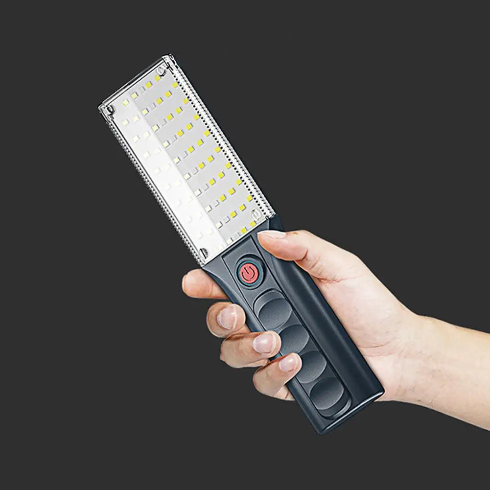 قوية 66 LED ضوء العمل مع المغناطيس مصباح يدوي سيارة COB شحن ميكانيكي الطوارئ USB ضوء مصباح المرآب D3X2