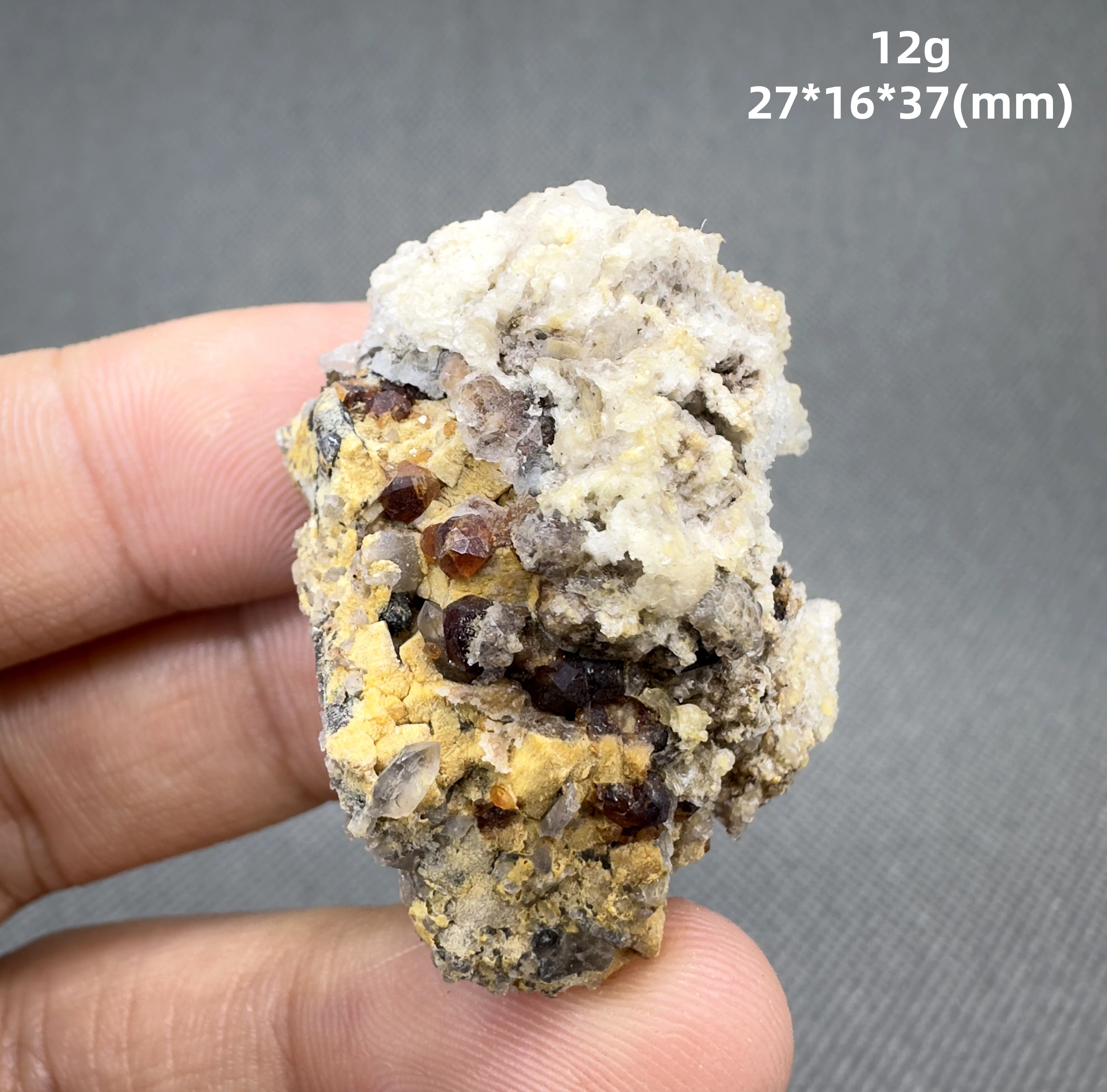 Natural florescent Hyalite and garnet symbiosis mineral specimen stones and crystals healing crystals quartz