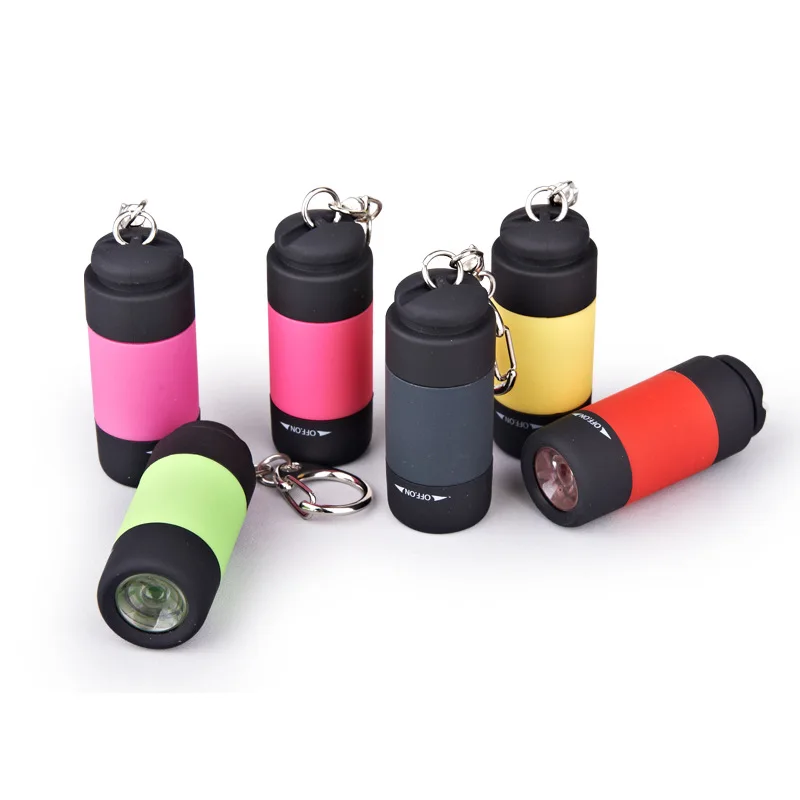 Super Mini LED Light 0.3W 25Lum Portable Flashlight Outdoor Waterproof USB Chargeable Keychain Torch Lamp Light