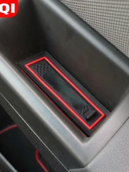 KIQI Car Door Groove Mat for Chevrolet Cruze 2009-2015 Accessories Anti-slip Cup Mat Rubber Rugs Slot Hole Pad Interior