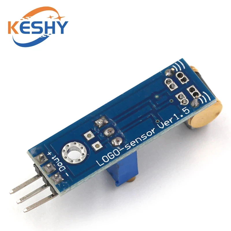 801S Vibration Sensor Switch Alarm Module Sensitivity Adjustable Analog Output Vibration Sensor 4Pin for Vibration Detection