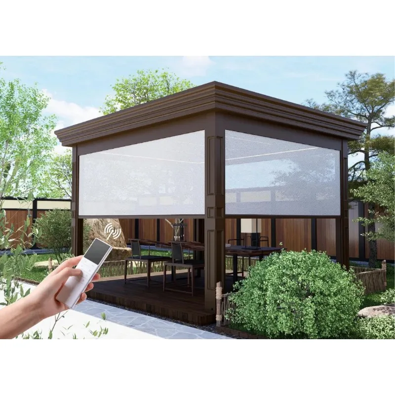 

Custom-made Automatic Remote-controlled Louvered Gazebos Smart Sunshade Pavilions and Balcony Outdoor Sunroom Roofs.