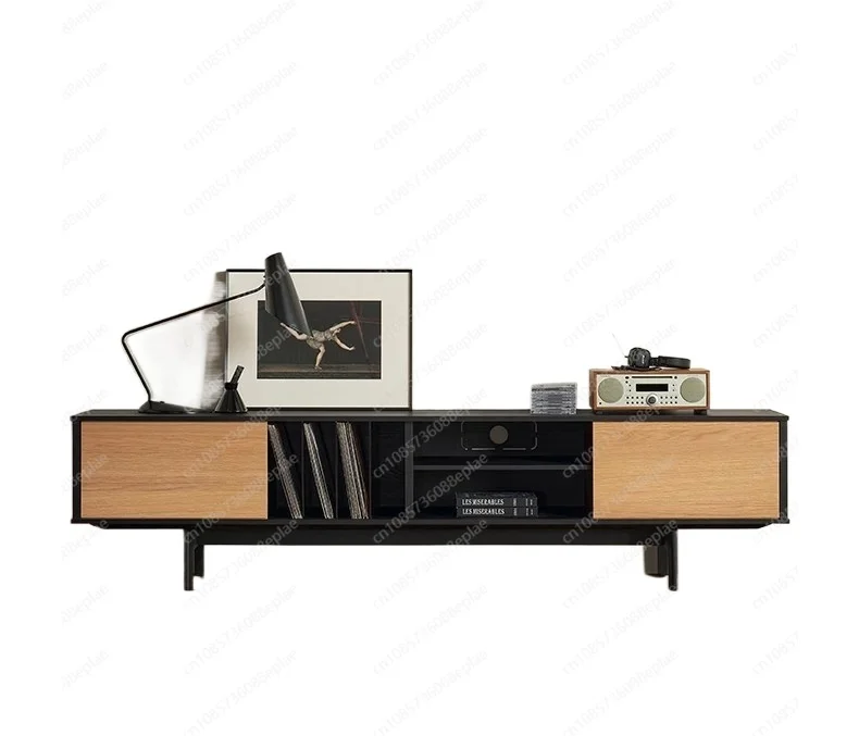 

Simple modern high-end light luxury living room home black cabinet