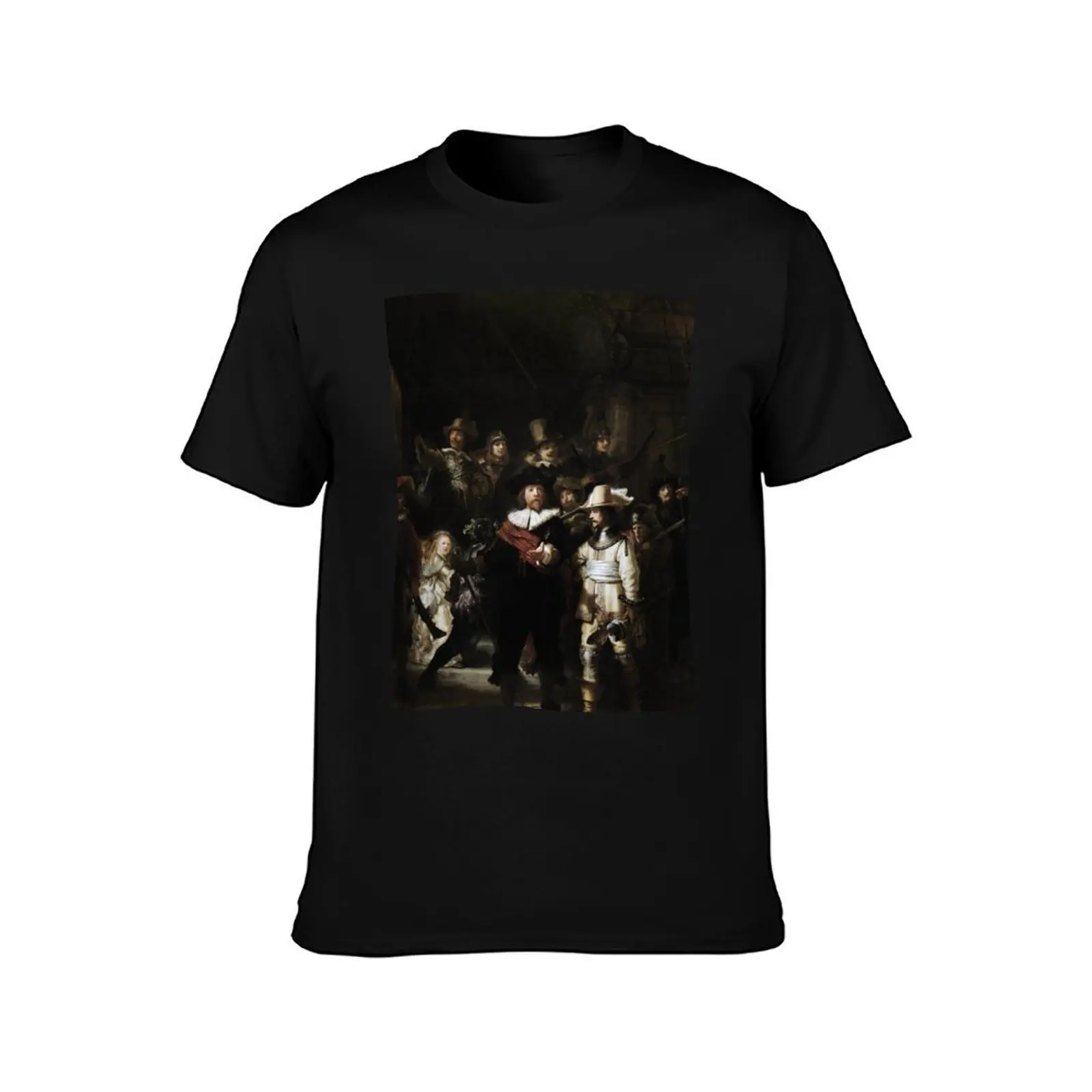 Rembrandt Nightwatch Restored T-Shirt Sport Basic Moisture Wicking Tee T-Shirt