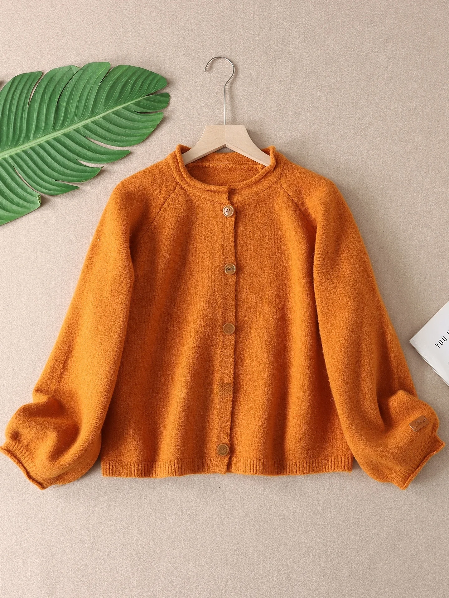 Morbido e accogliente bottone singolo lungo Sve rotondo Ne maglione lavorato a maglia Capispalla autunno inverno da donna caldo termico regolare Sve Le...