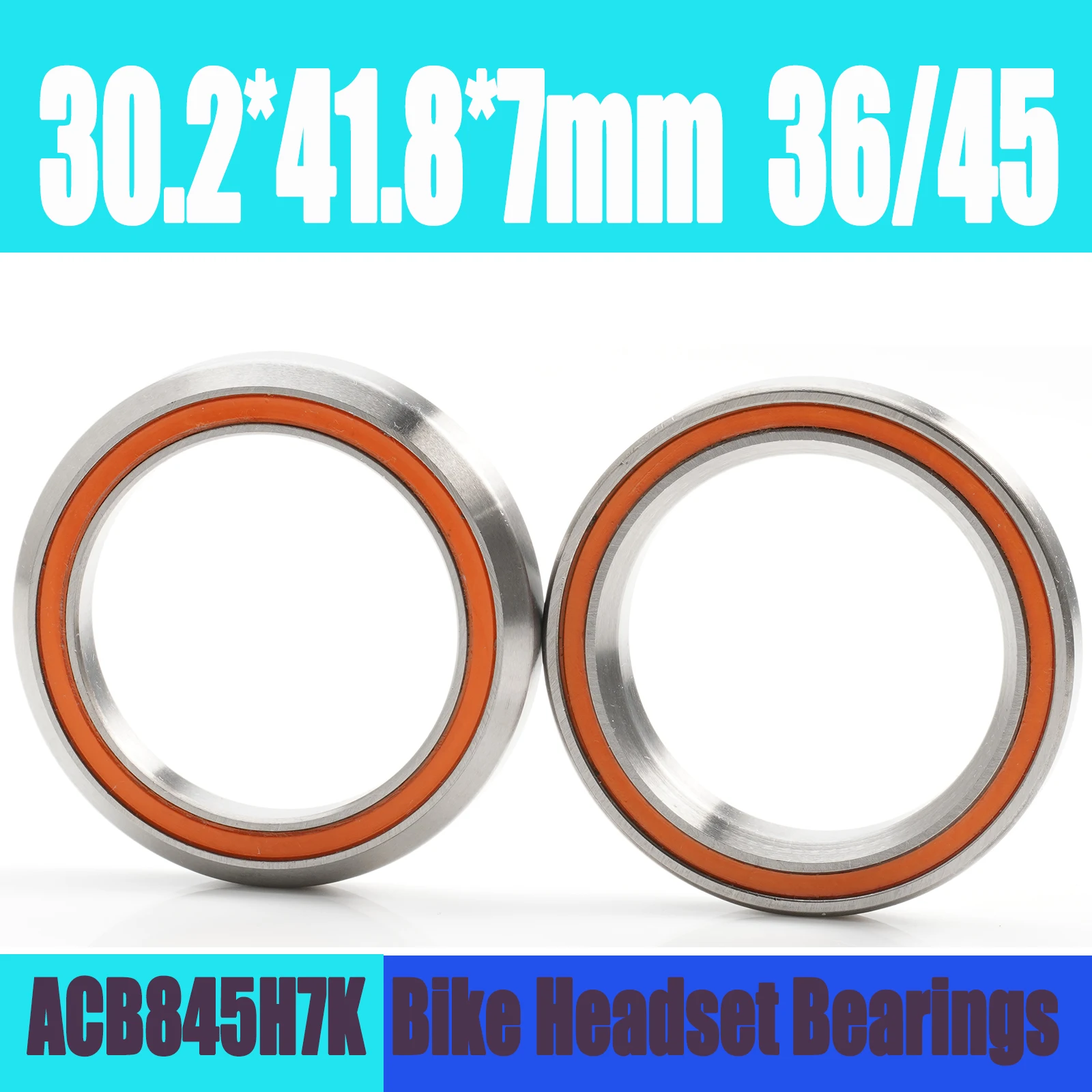 

Bike Headset Bearings ACB845H7K 30.2*41.8*7mm 36/45 2PCS ACB Road MTB Angular Contact Bicycle Bearing