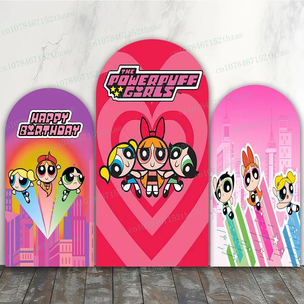 

The Powerpuff Girls Birthday Party Photo Background Arch Photography Backdrop Baby Shower Photography Backdrop