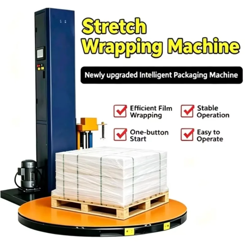 Innovative Automatic Pallet Stretch Film Wrapper for Warehouse Cargo Packaging Industrial Pallet Wrapping Machine for USA