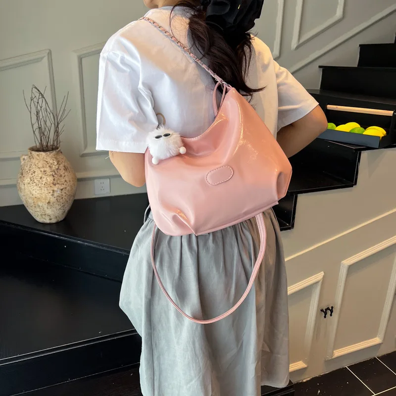 

Korean Pu Leather Shoulder Crossbody Bag for Women 2025 New Brand Large Ladies Tote Bags Fashion Luxury Designer Female Handbags