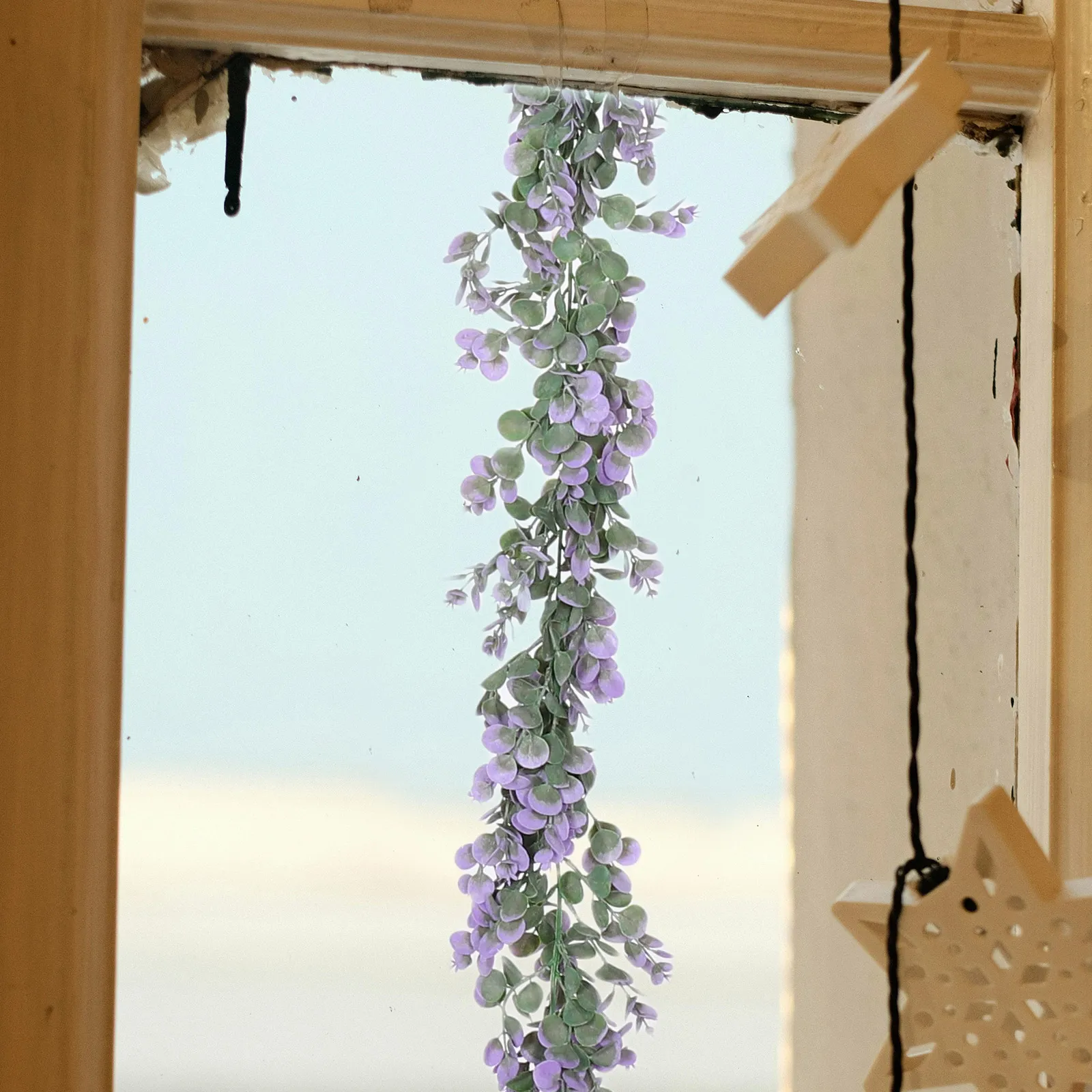 

1PCS Artificial Eucalyptus Vine High Realism Lifelike Wedding Home Faux Greenery Plastic Stems Lasting