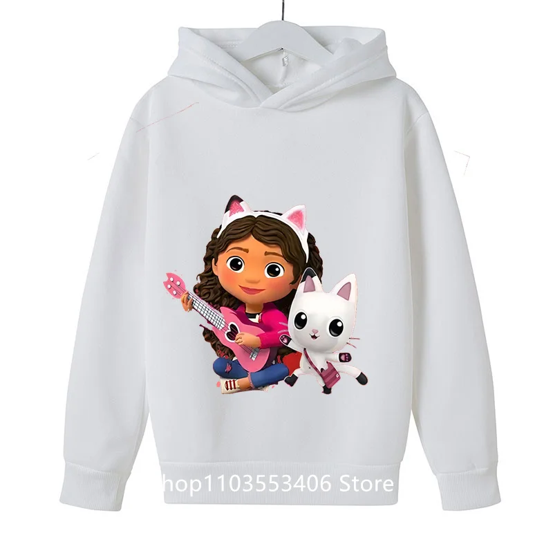 Gabby's Doll House Gabby's cartoon girl hoodie Hoodie Spring and Autumn 2024 long sleeve top foreign style baby