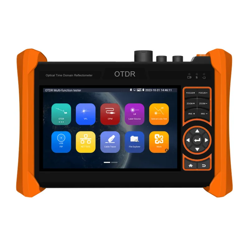 Fiber Optic OTDR Tester Multi-Function MOT-65 Series with VFL OPM and RJ45 TDR for Network Cable Fiber Testing 1310/1550/1610nm