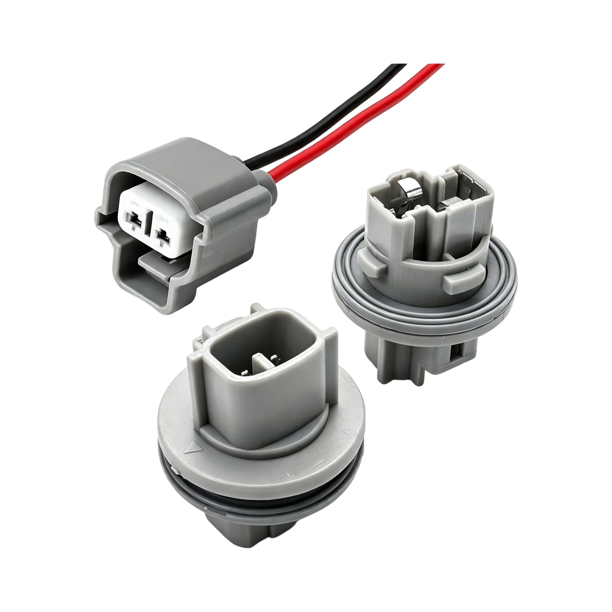 90075 60028 Lamp Holder Connector Kit for Toyota 2001-2021 Turn Signal Socket Set ABS Gray Direct OE Replacement