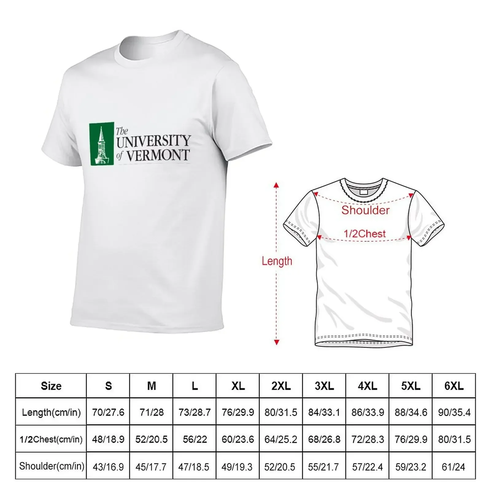 University of Vermont T-Shirt tops summer clothes kawaii clothes men t shirts high quality