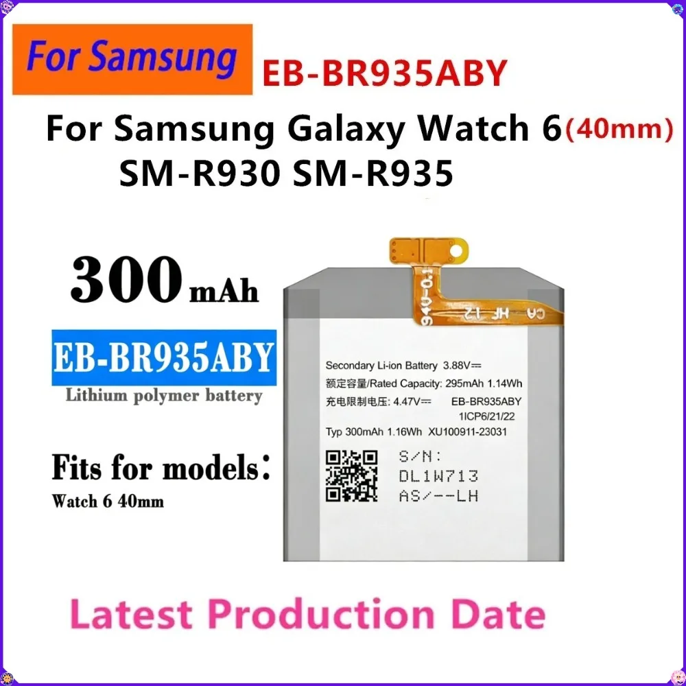 

Brand New EB-BR935ABY EB-BR945ABY For Samsung Galaxy Watch 6 40MM SM-R930 SM-R935 Watch 6 44MM Smart Watch Batteries+Tools