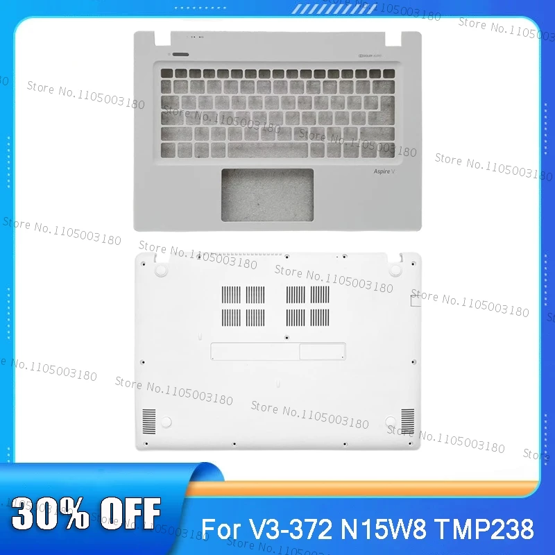 Для ноутбука Acer V3-372 N15W8 TMP238 задняя крышка ЖК-дисплея/передняя рамка/подставка для рук/нижний корпус/замена петель белый