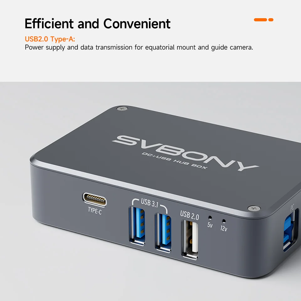 Svbony Astronomie-Mikro-DC+USB-Hub-Box SV241, verbessert mit Anti-Lichtleck-Design und Filter-Schubladenhalter für astronomische Teleskope. – Detail 5