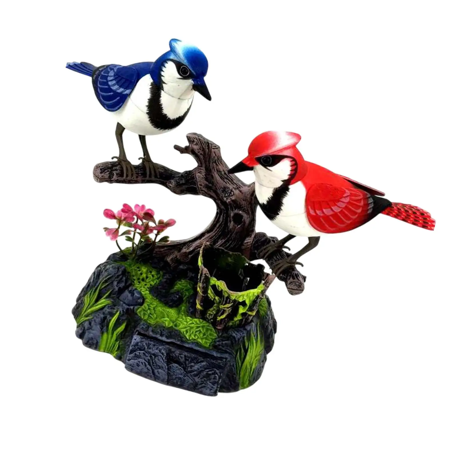 Singing Chirping Bird Toy Lifelike Sound Control Talking Electronic Pet Gift Home Decor for Kids Room Office