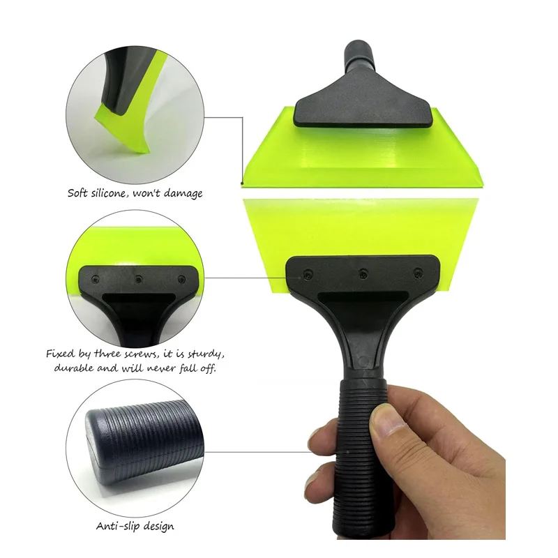 1/3 Pcs Small Squeegee for Car Window Cleaning 5 Inch Window Tint Squeegee with Non Slip Handle Silicone Wiper Tinting Tools