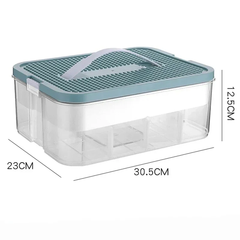 Building Block Storage Box Small Particle Jigsaw Puzzle Adjustable Transparent Storage Box Home Storage Durable Toy Organizer