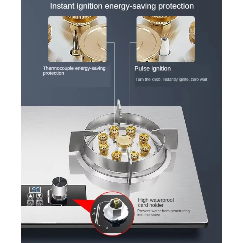 Smart Built-in Gas Cooktop with Flame Control for Commercial Kitchens