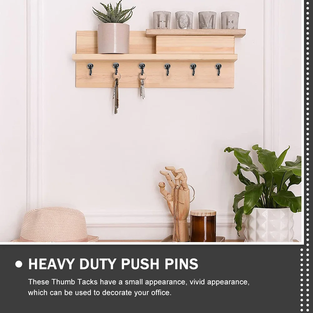 50 قطعة من مسامير الإبهام المزخرفة، لوازم مكتبية قوية، دبابيس ضغط متعددة الأغراض، مثبت جدار الصور