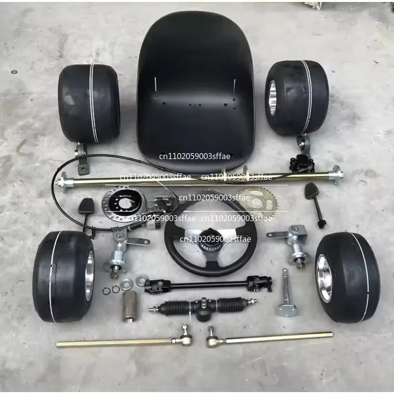 168 kart accessories, modified drift quad front and rear suspension, front steering rear axle assembly with 5-inch tires