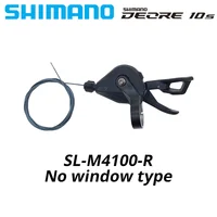 Palanca de Cambios SHIMANO Deore M4100 1x10 Velocidades RAPIDFIRE PLUS, Abrazadera de Banda, 10 Velocidades, SL-M4100, Palanca de Cambios para Bicicleta, 10V 10S