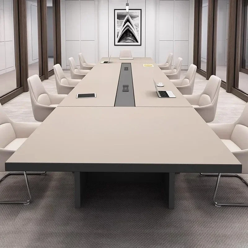 Skin Sense Office Conference Table Simple Modern Large Training Table and Chair Combination
