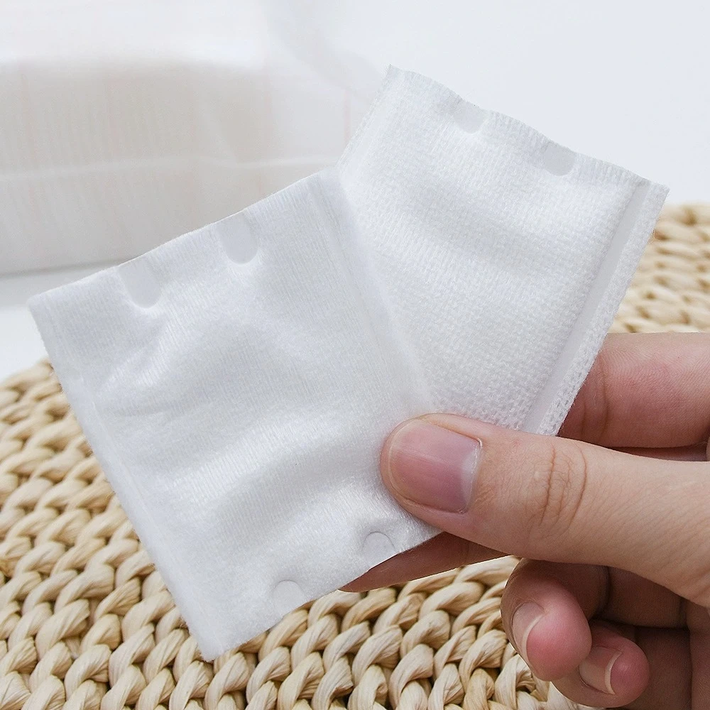 180 個使い捨てメイク落としパッドソフトマイクロファイバーコットンフェイシャルクレンジングパッドスキンケアとメイク落とし用