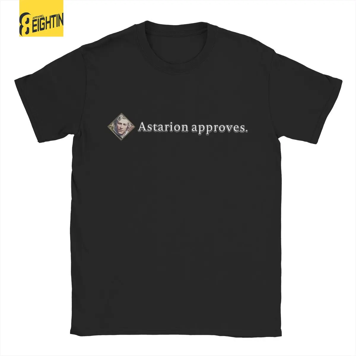 Astarion Approves BG3 Men T Shirts Baldurs Gate 3 Vintage Tee Shirt Short Sleeve Crewneck T-Shirt 100% Cotton Plus Size Clothing