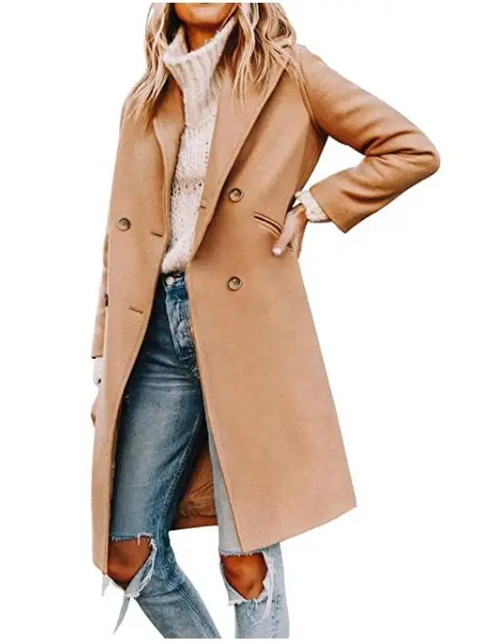 

FUNING Autumn/Winter 2025 Woolen Women's Coat Medium to Long Coat Women's woolen coat