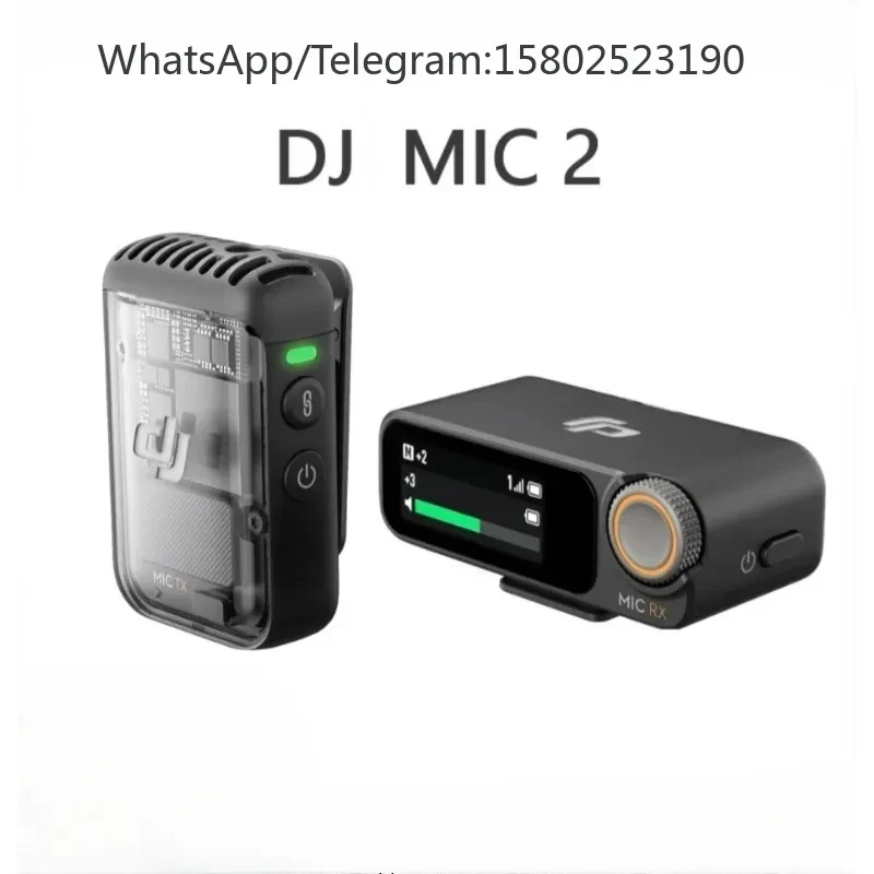 FOR DJ1 Mic2  Wireless Microphone with Intelligent Noise Cancelling 32-bit Float Internal Recording Optimized Sound 250m Range