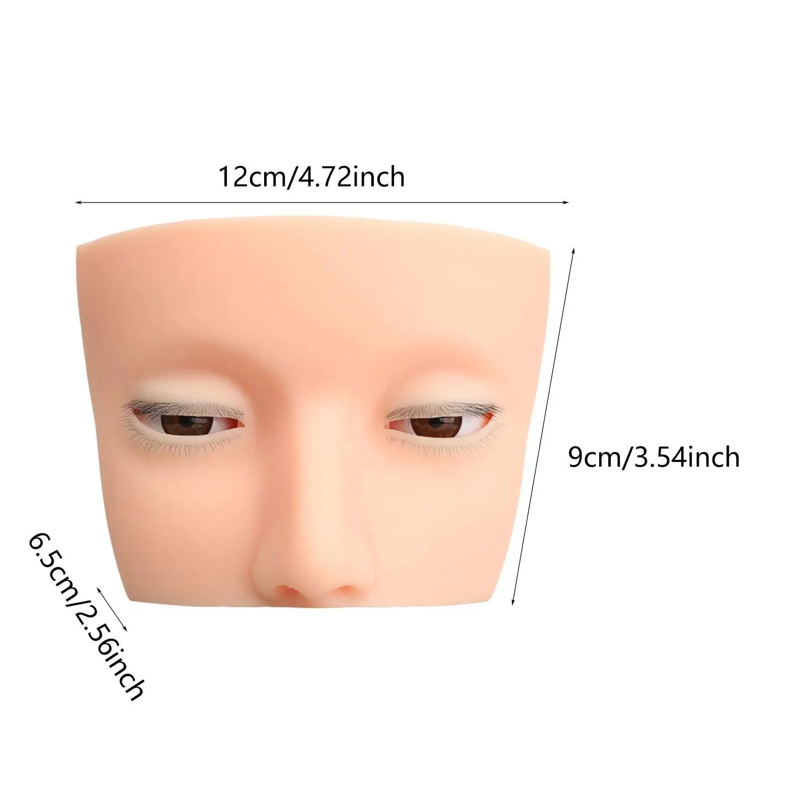 Lifelike Eyelash Practice Mannequin Head Silicone Pad Makeup Training Model for Beginners Lash Extension Application