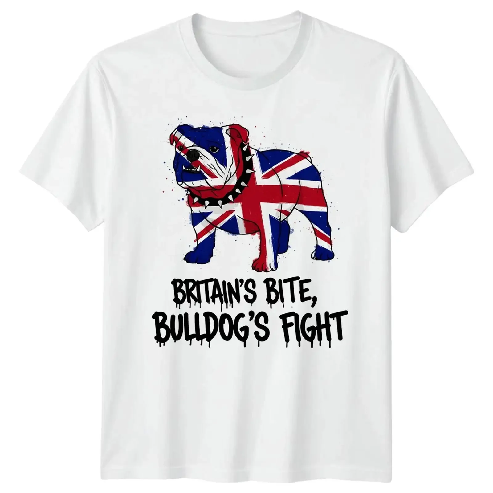 Union Jack Bulldogge T Shirt British Great Britain amp UK Flag For Adults Kids 3 vintage Washed Top For Everyday Wear Slightly