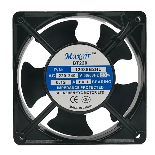 Imagen 1 del producto Nuevo 12038B2HL 220-240V 20W 0.12A 12038 12cm ventilador de refrigeración axial para gabinete 120*120*38mm