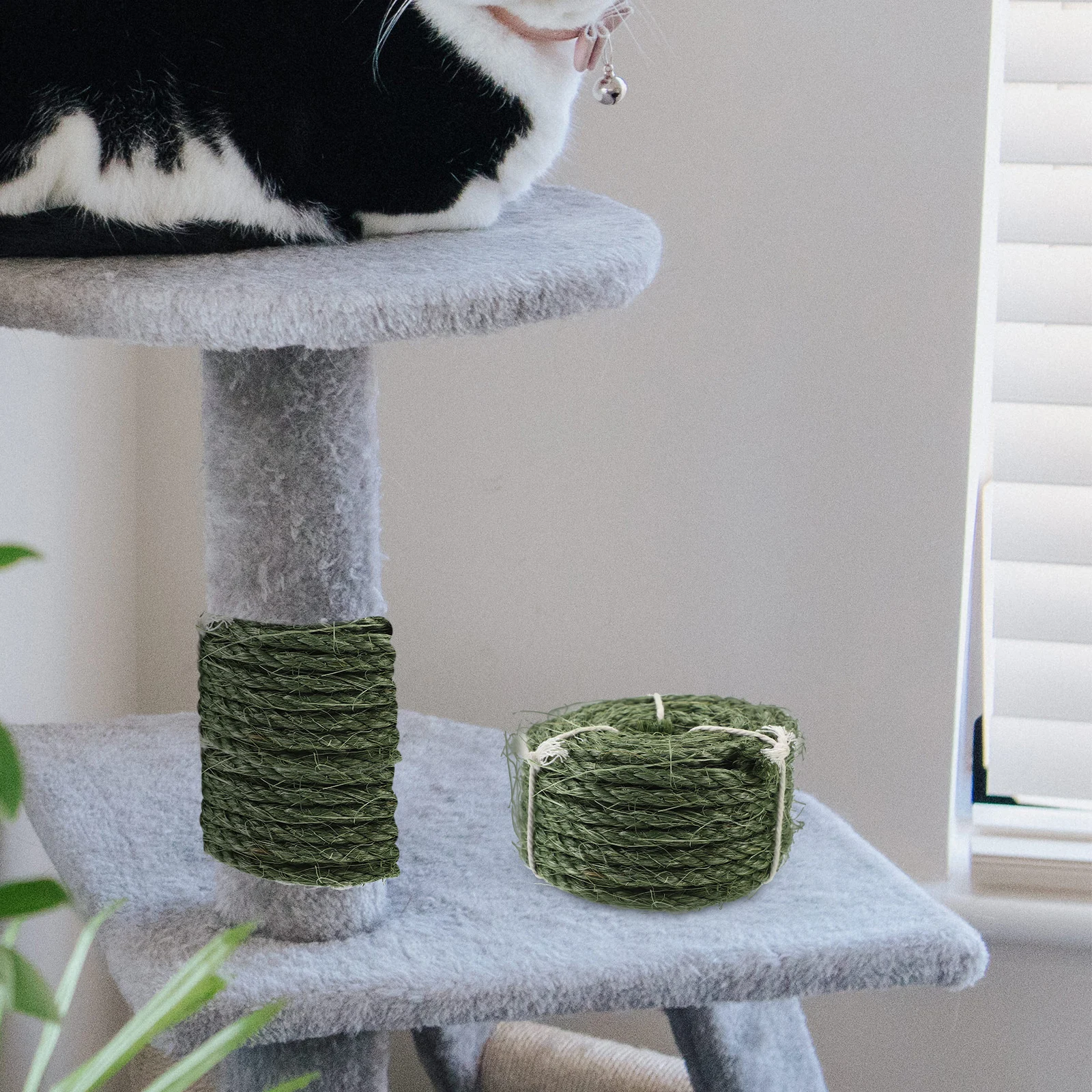 

Sisal Rope 6mm x 10m Replaceable Cat Scratching Post Board Heavy Duty Jute Twine DIY Repair Accessories Sturdy Wear Resistant