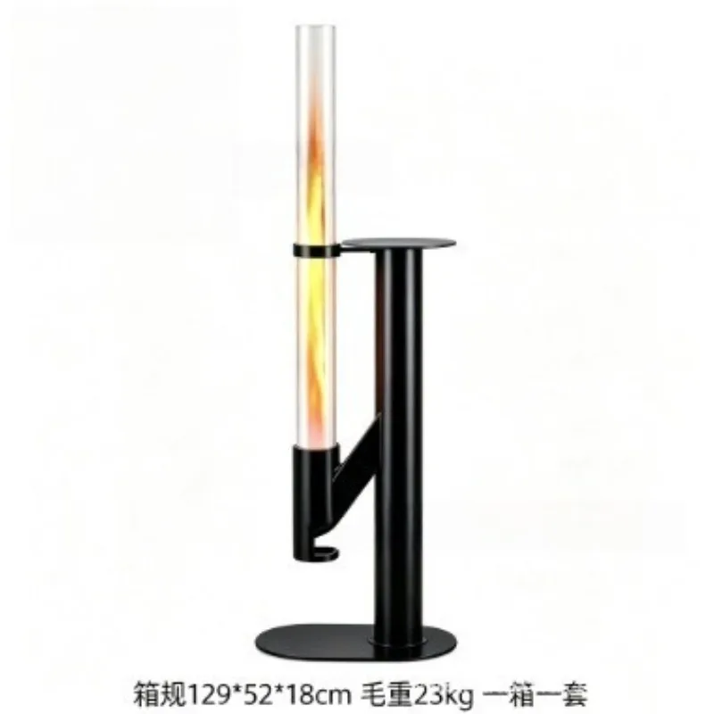 Vertical Rocket Stove Flat Base Pellet Heater Outdoor Patio Winter Heating Furnace