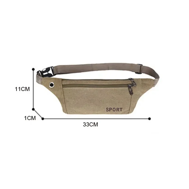 TRIPNUO Sports and Leisure Canvas Waist Bag Invisible Anti-theft Men's and Women's Travel Backpacks Travel Accessories