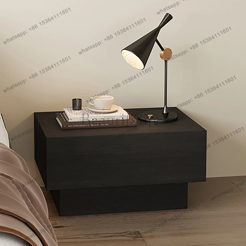 Modern Trendy Bedroom Bedside Tables Light Luxury Storage Design Nightstands Minimalist Aesthetic Mesa De Noche Home Furniture