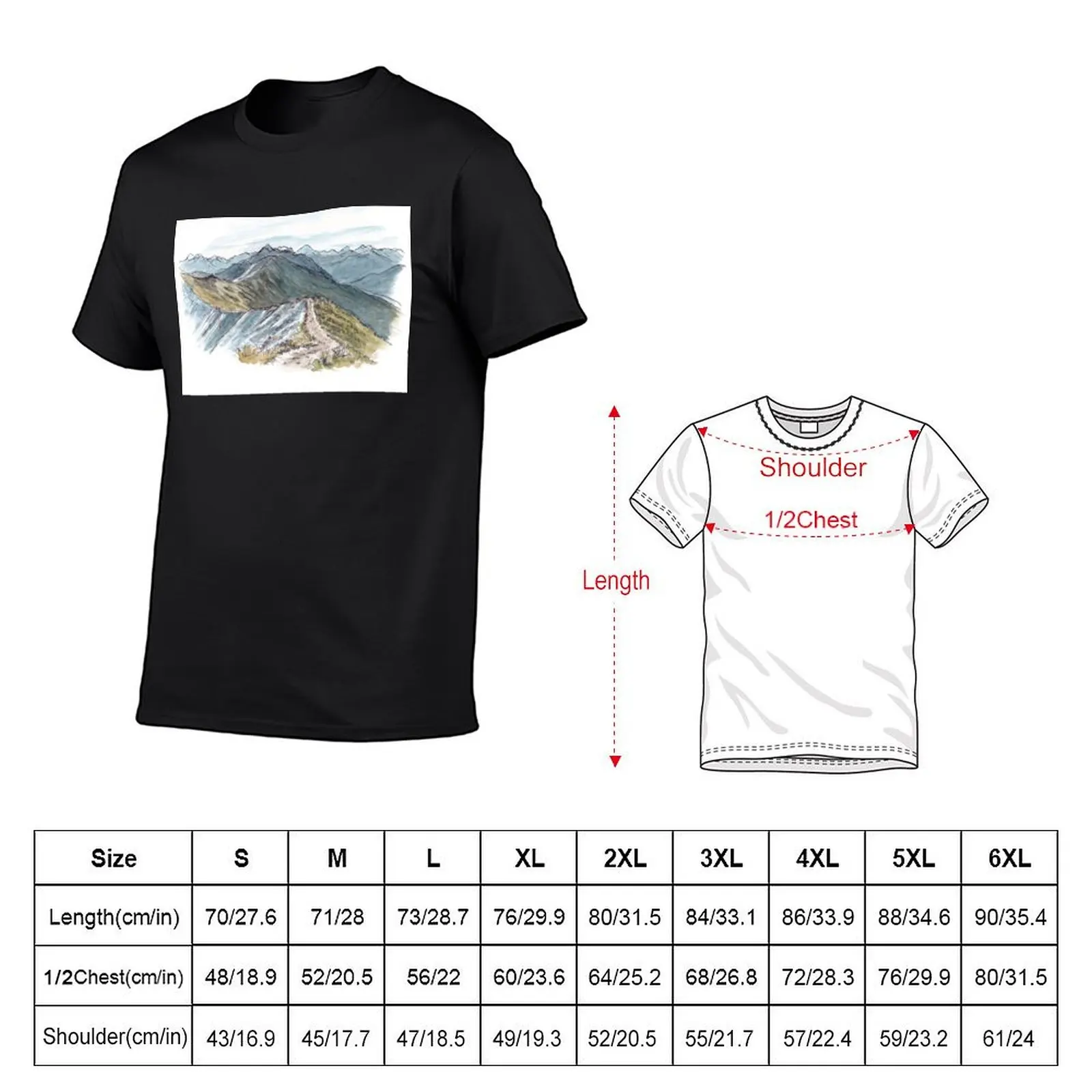 Kepler Track Great Walk Watercolour T-Shirt cute clothes cute tops boys whites shirts graphic tee men